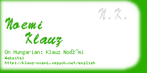 noemi klauz business card